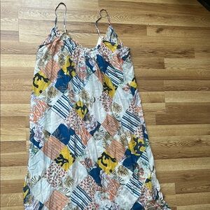 Anthropologie Colorful Patchwork Maxi Dress